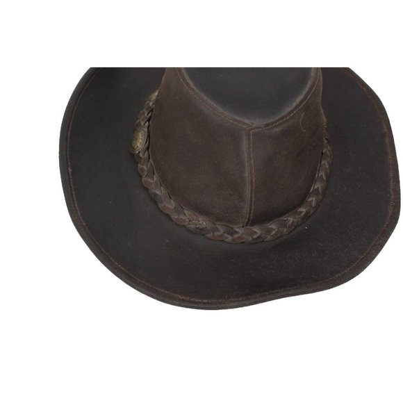 COPY - Henschel Hat Co USA H1H Brown Leather Cowboy Western Outback Mens XL - Picture 7 of 7